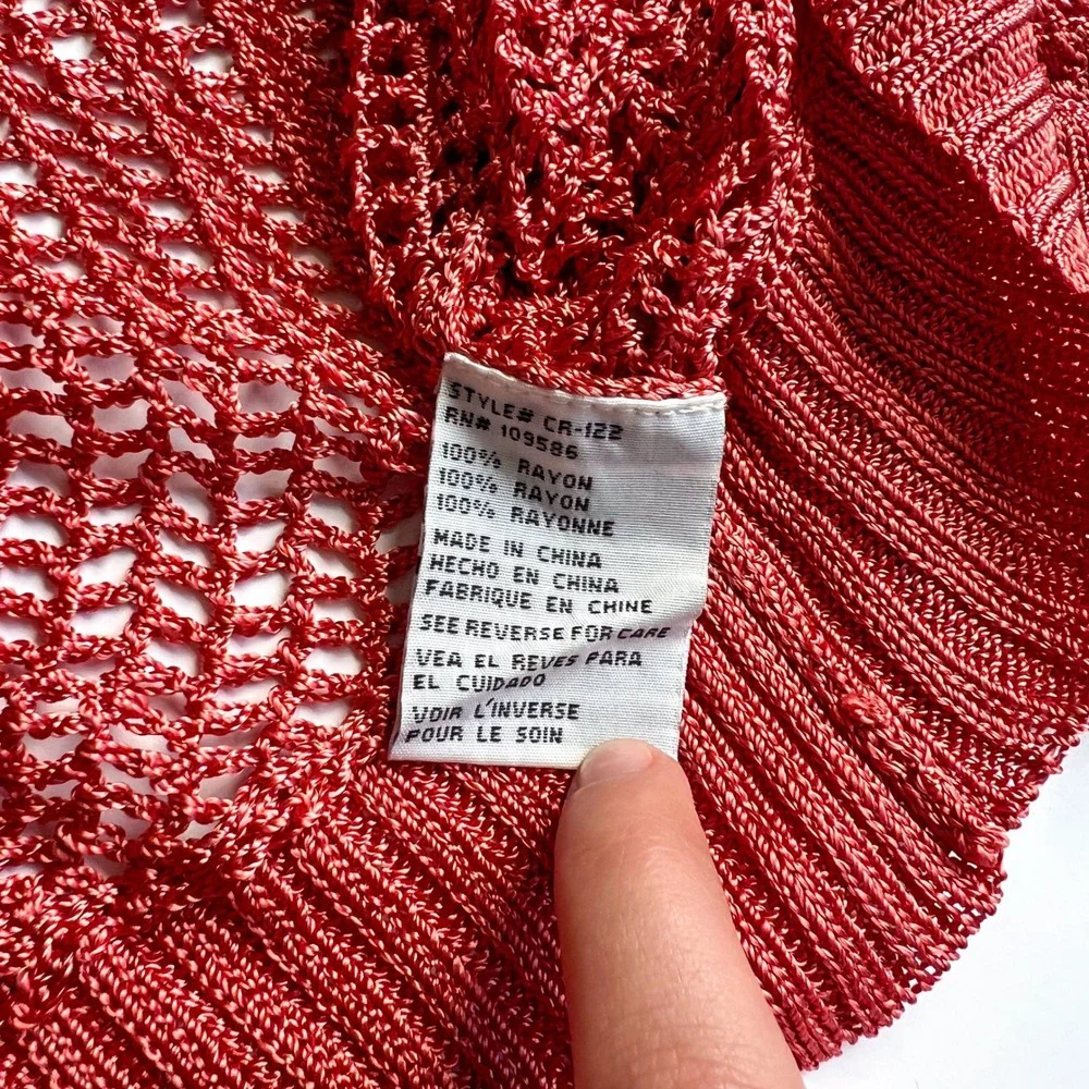 Vintage Shine New York Crochet Pink Bolero Shrug